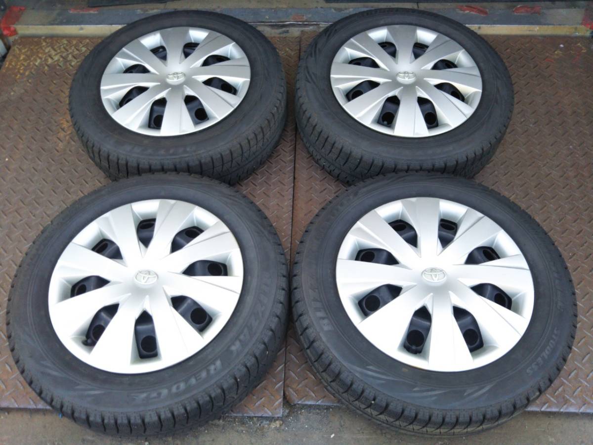 Y204 175/65R15 BRIDGESTONE REVO GZ 2014年 PCD100 4H 5J FIELDER フィールダー NZE164 4本セット キャップ付き拍卖