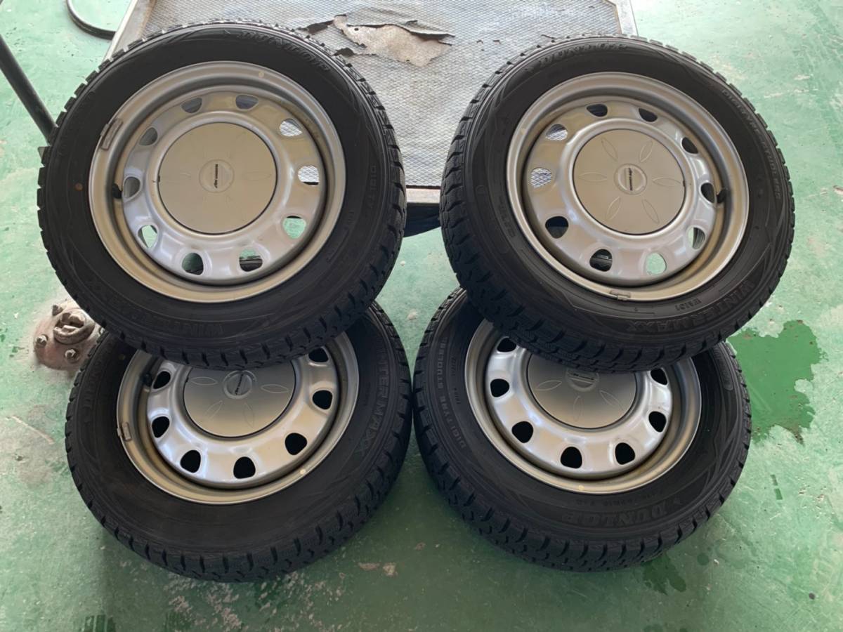 Y215 175/65R15 DUNLOP ダンロップ WINTERMAXX 2016年 PCD100 4H 5.5J FIELDER フィールダー NZE164 4本セット キャップ付き拍卖