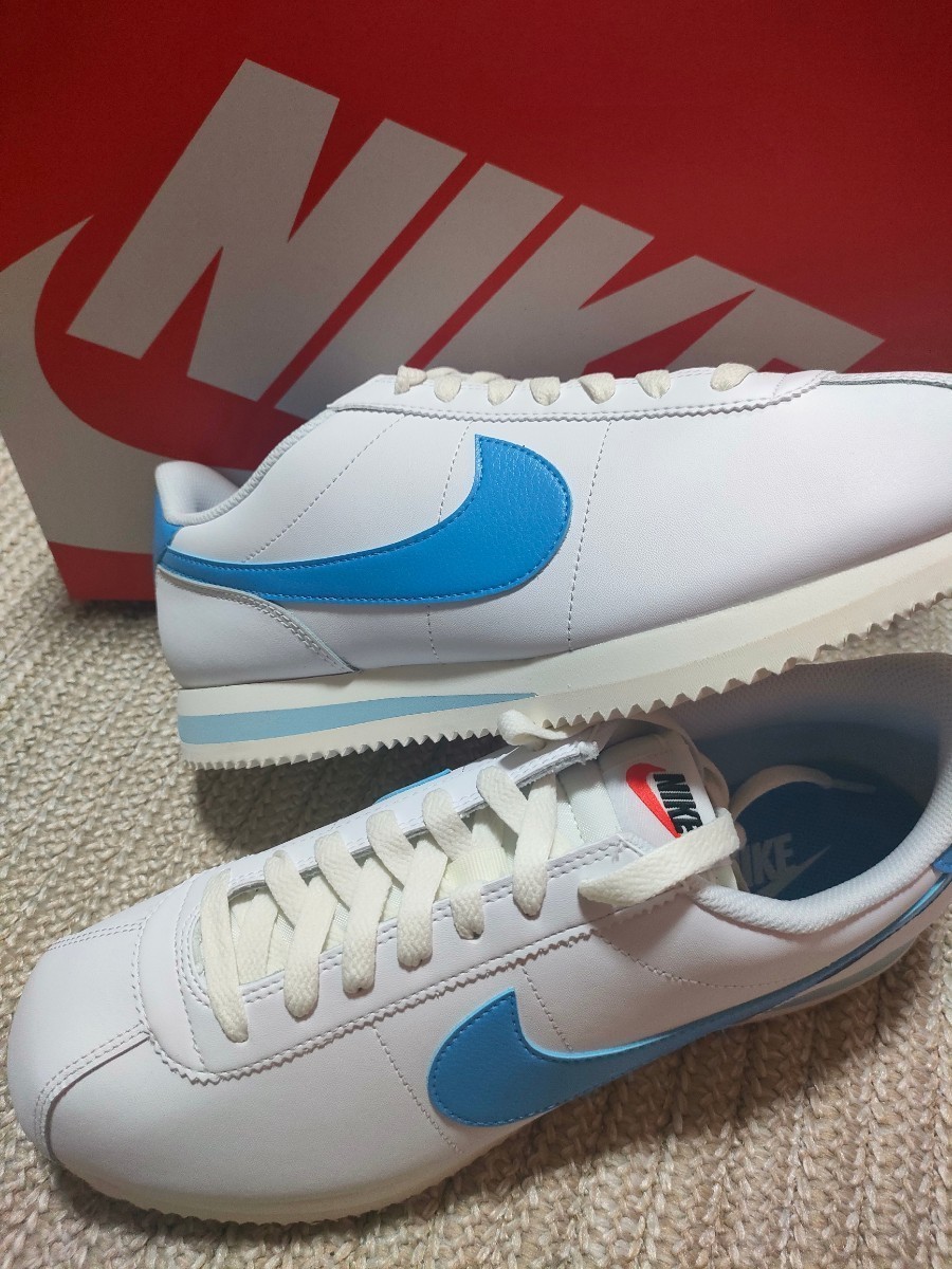 新品 未使用 NIKE コルテッツ ホワイト×ユニバーシティブルー w's 27.5cm US10.5 ノースカロライナ ナイキ 白 水色 スニーカー 2023 復刻拍卖