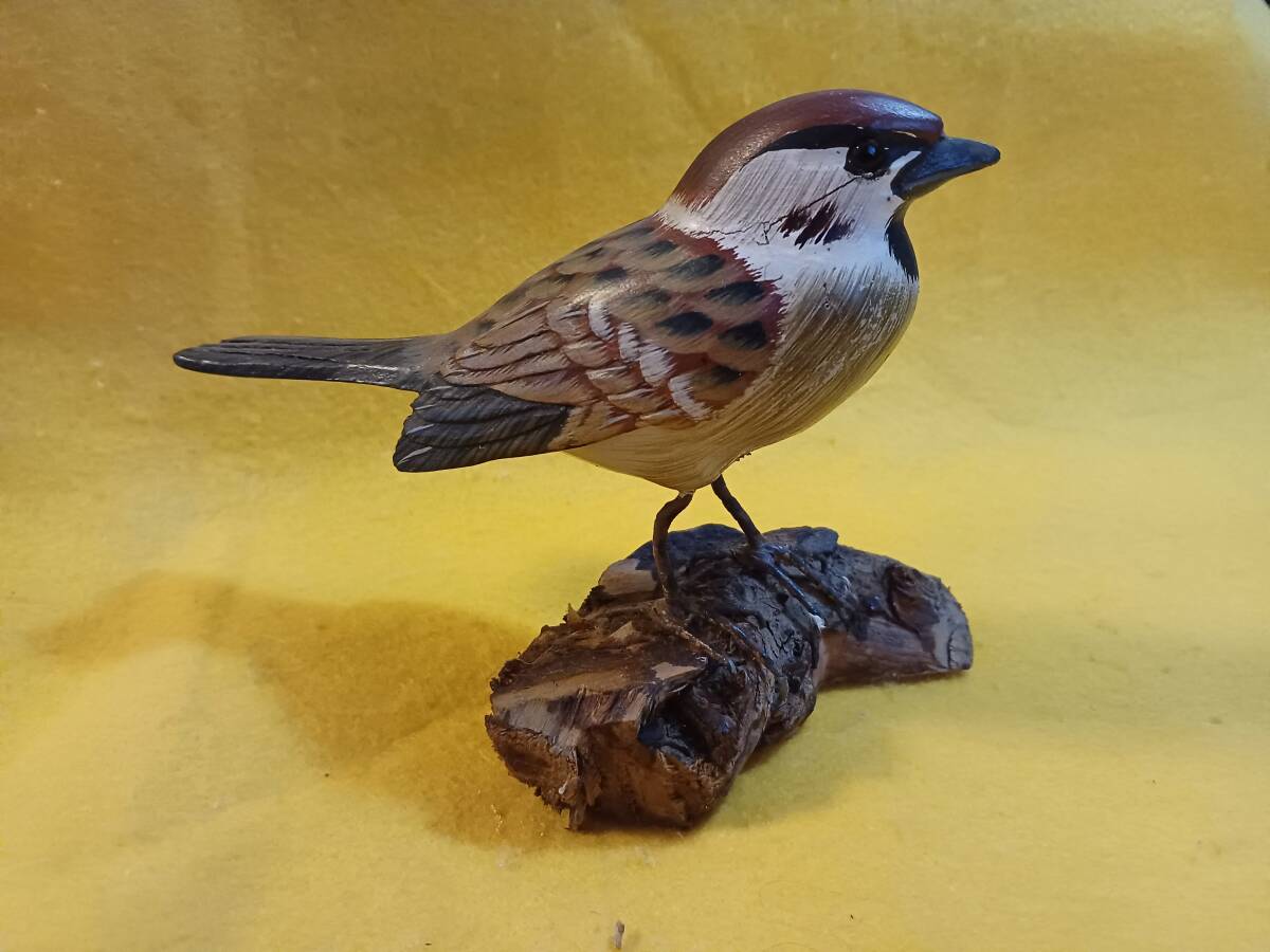スズメ 小鳥 置物 小物 フィギュア インテリア sparrow figurines拍卖