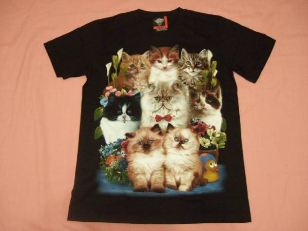 横浜最新 可愛い8匹の猫ちゃん♪魅惑のTシャツ M 送料無料ξtsξanξ14拍卖