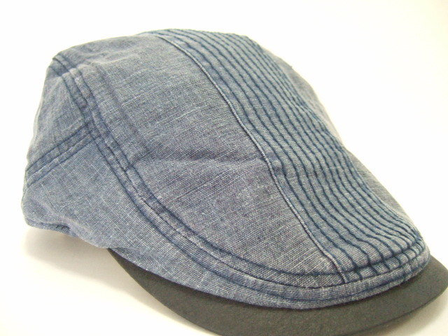 s横浜最新 デニムステッチ模様 ♪ ハンチング 送料300円ξhaξ ξ7s拍卖