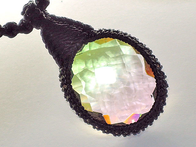 ★ローズカット・クリスタル★ハンドメイドネックレス★天然石水晶+宝石ビーズ★ペンダント kamesan拍卖