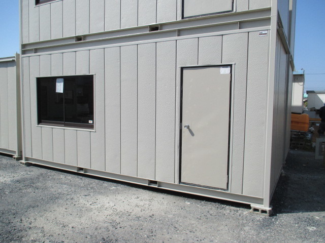 【滋賀発】スーパーハウス コンテナ 物置 ユニットハウス 4坪 中古 仮設 プレハブ 収納 倉庫 事務所 8帖 車屋 サイズ 5450×2300×2670拍卖