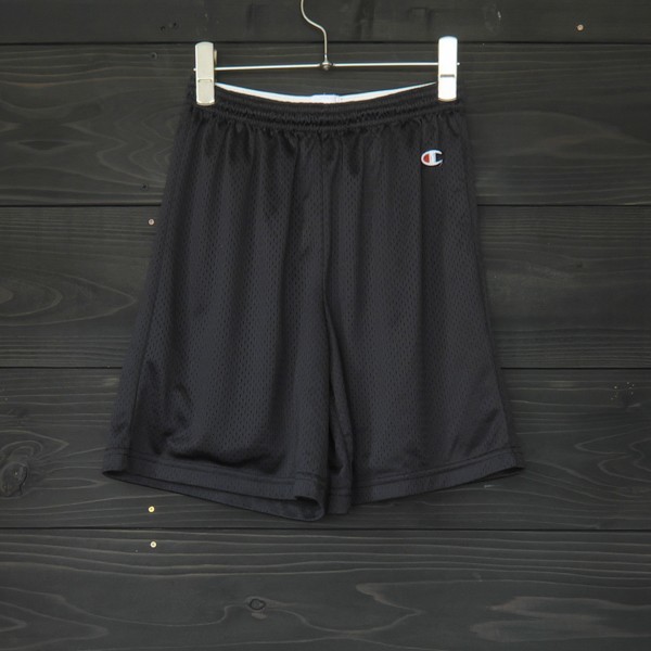 ★90's★Champion★チャンピオン★メッシュランニングショートパンツ★ブラック★L(14-16)拍卖