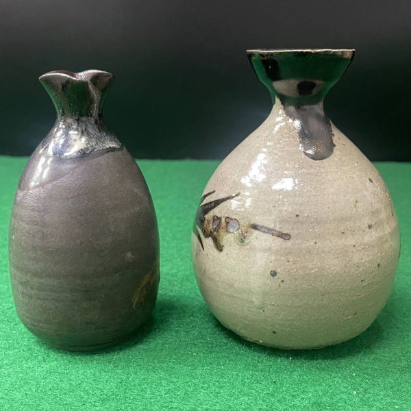 ★☆陶芸/焼物/日本の陶磁 徳利 在銘:読めず 2点セット拍卖