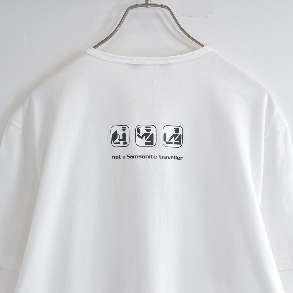 00s イタリア製 Somsonite サムソナイト ピクトグラム デザイン バックプリント Tシャツ 企業系 アドバタイジング拍卖