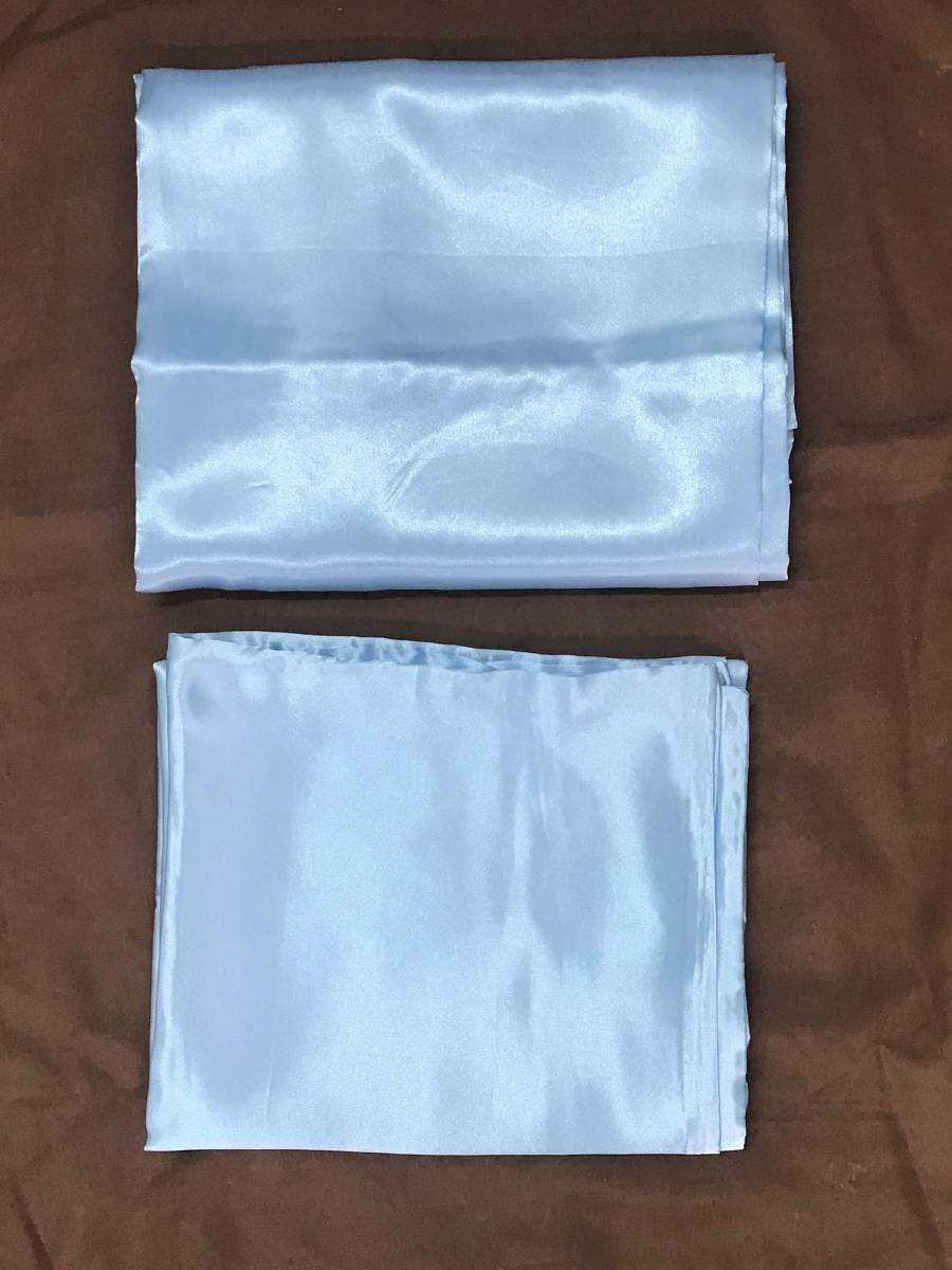 ★送料無料★シルクシーツ1枚・枕カバー2枚(水色 )3点SET◆拍卖