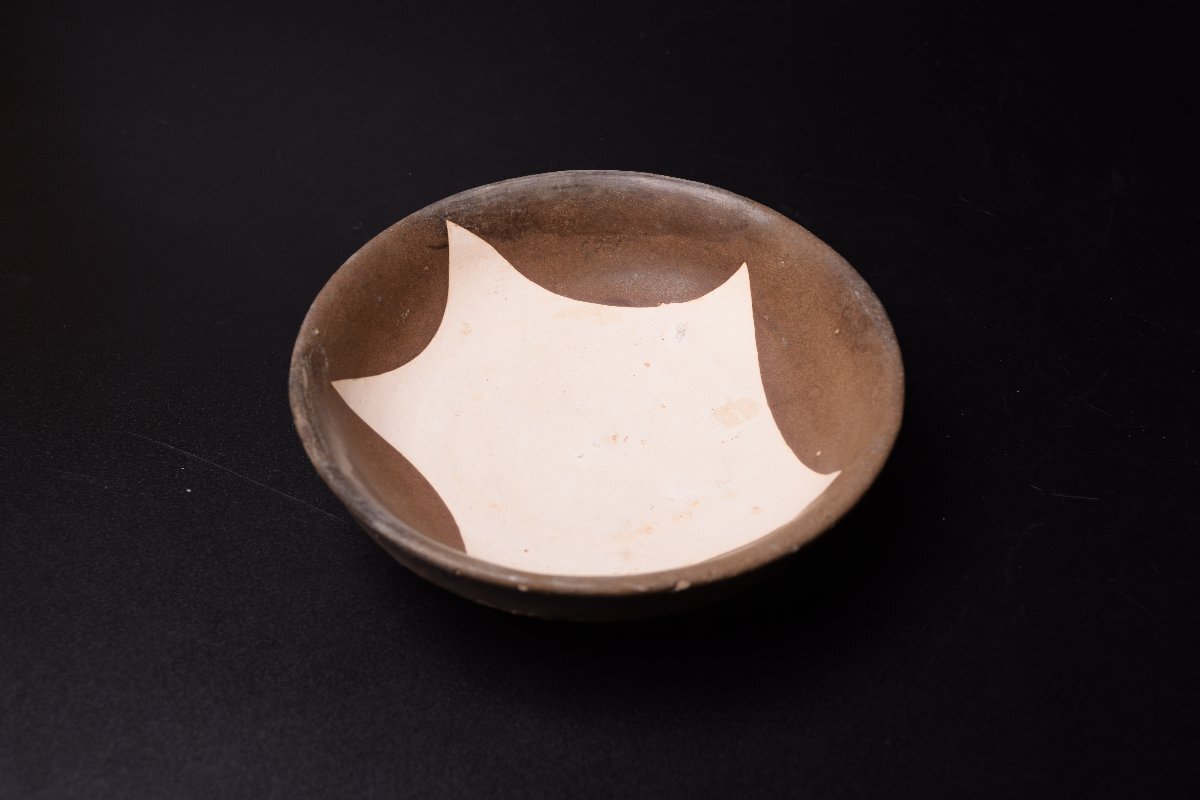 【 唐物 黒釉盤 唐~五代】拍卖