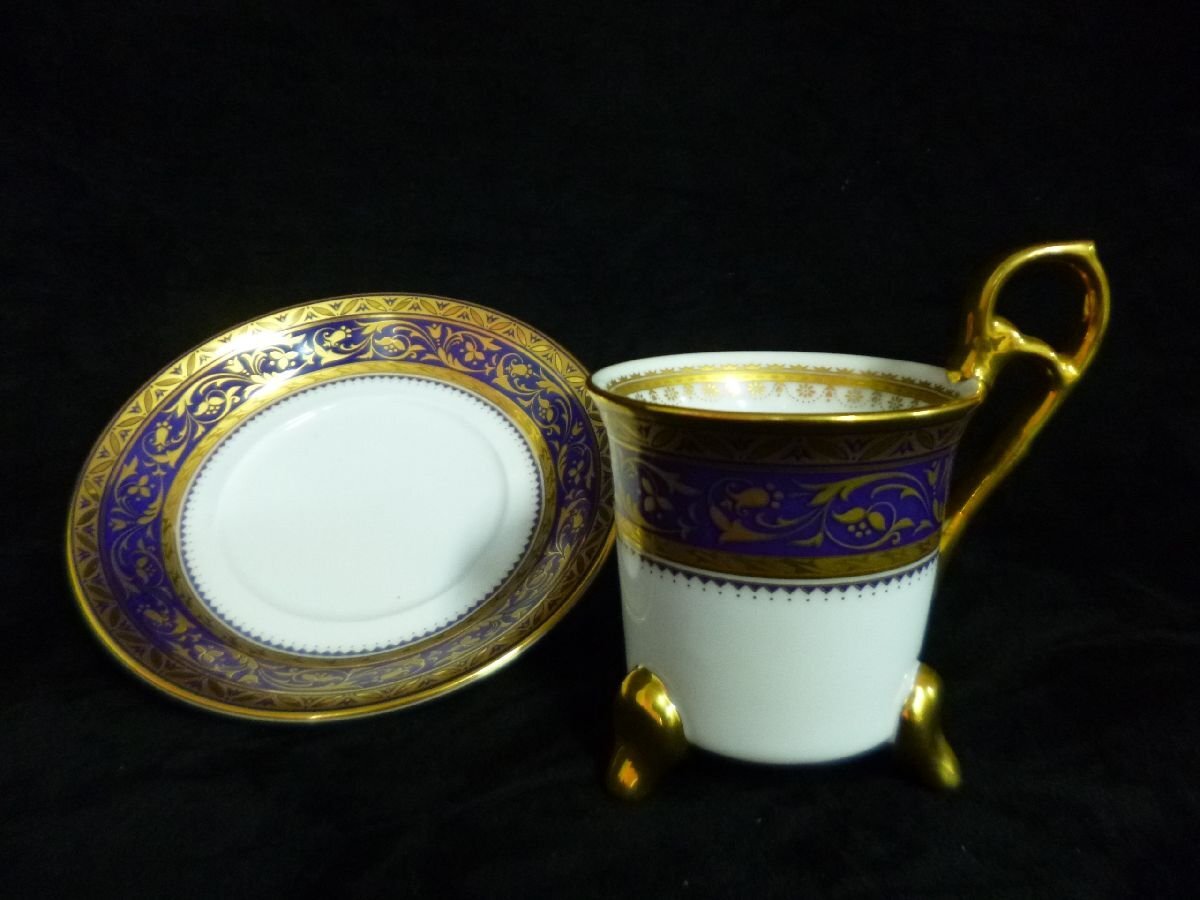 MB/H14NC-DA1 MARUI ティーカップ ソーサー エスプレッソ 金彩 三つ足 三ツ脚 TEA TIME COLLECTION拍卖