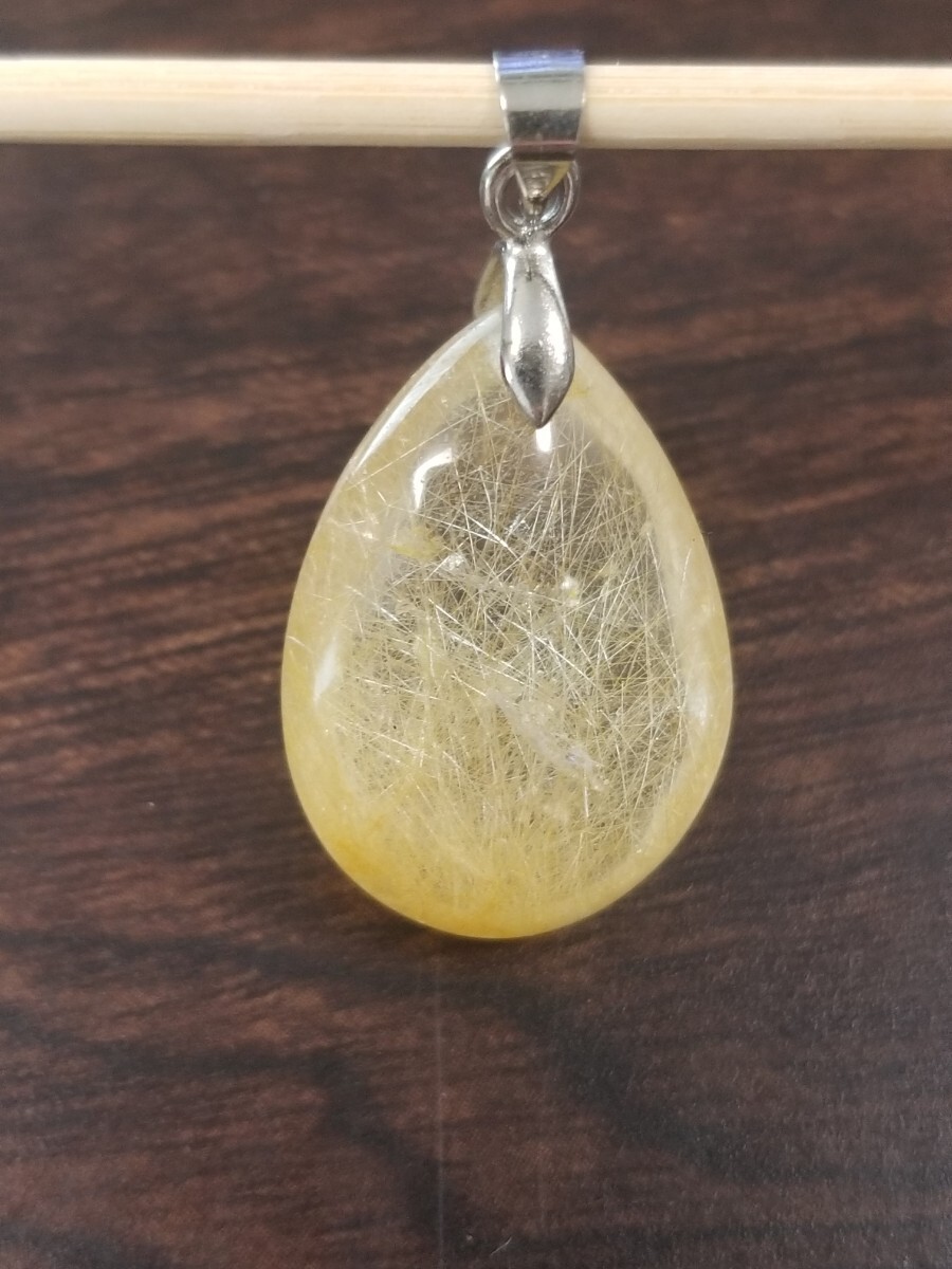 ゴールドルチルクォーツペンダント ネックレス アクセサリー拍卖