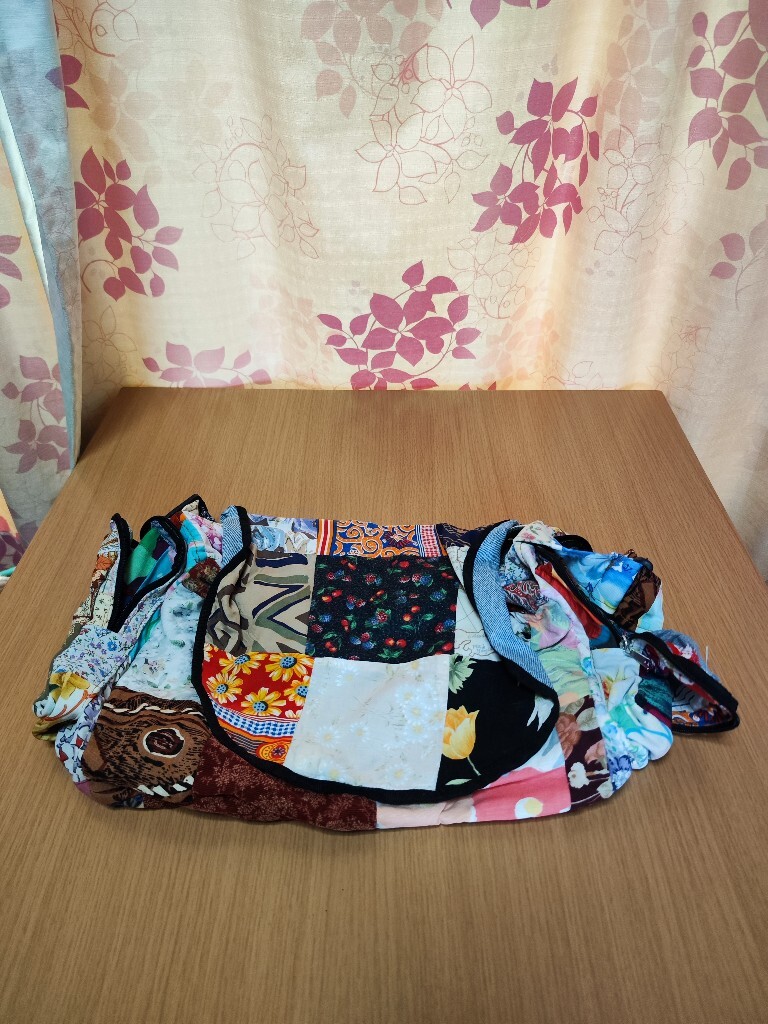 メーカー不明 アジアンパッチワーク 大型布バッグ拍卖