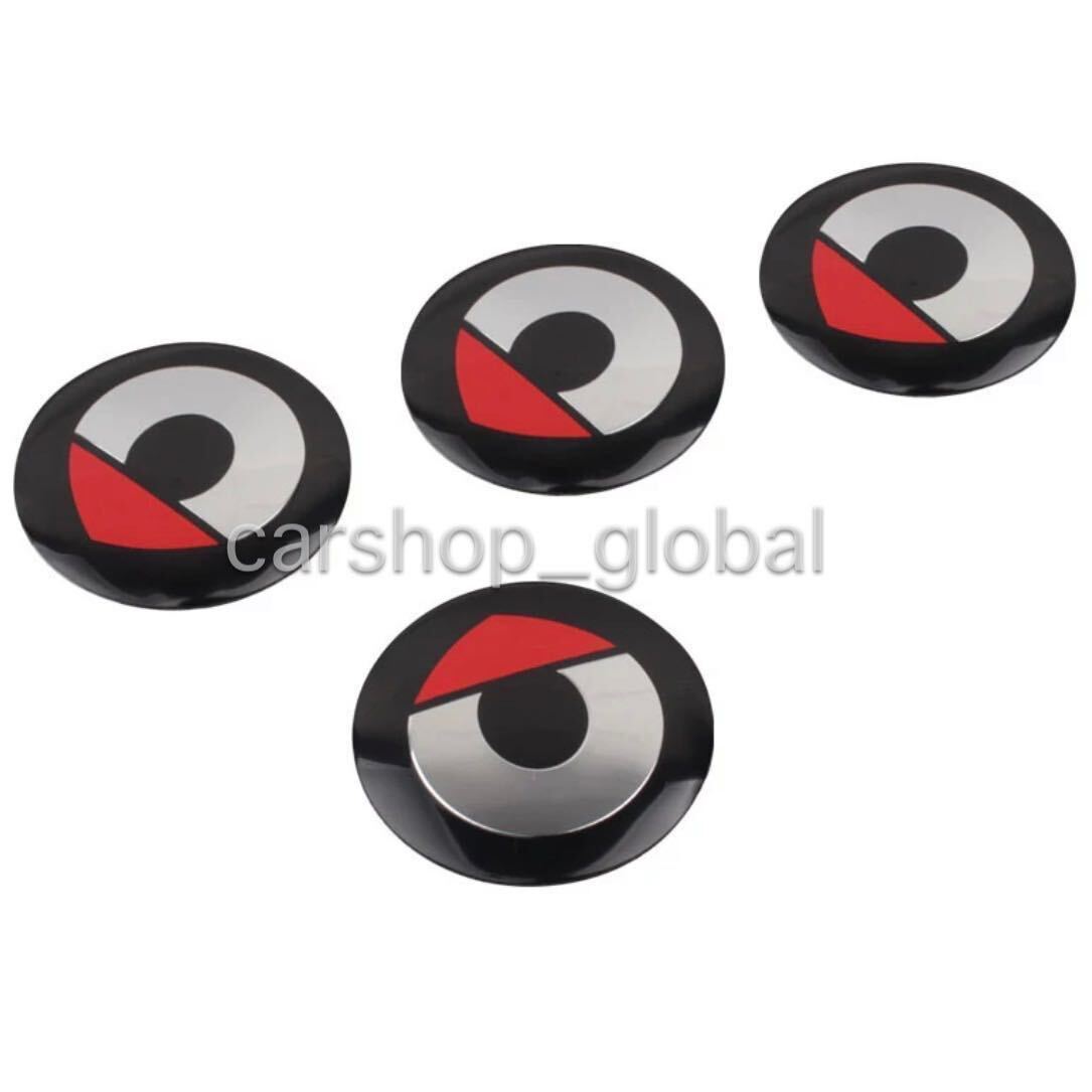 ベンツ スマート フォーフォー/フォーツー/クーペ ホイールステッカー レッド 56mm ハブ エンブレム バッジ カバー 4個セット 450/451等拍卖