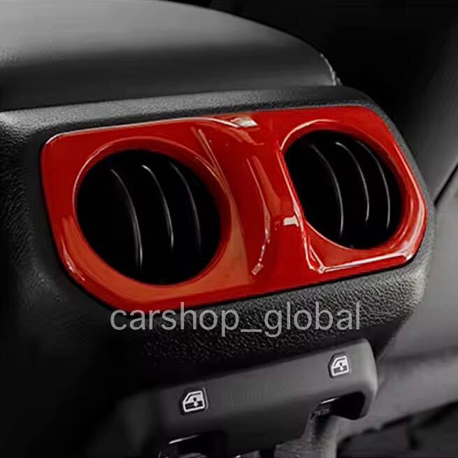 ジープ ラングラー JL グラディエーター JT リア エアコンカバー レッド フレーム トリム 2.0L/3.6L スポーツ/サハラ/ルビコン等拍卖