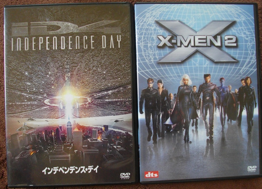 「インディペンデンス・デイ」「X-MEN2」中古   DVD 2本組     送料無料 943拍卖