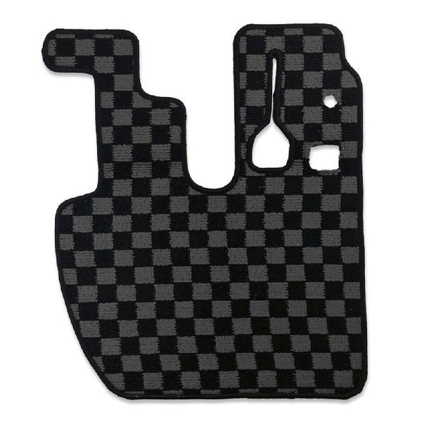 ふそう大型スーパーグレート/NEWスーパーグレート H8.6~ ブラック×グレー チェック柄 フロアマット 運転席側 グレーチェック AP-M008拍卖