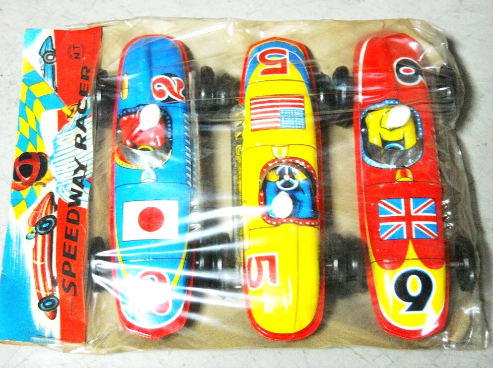 スピードウェイレーサー 3台セット 未使用品*NTマーク 1960年代の日本製拍卖