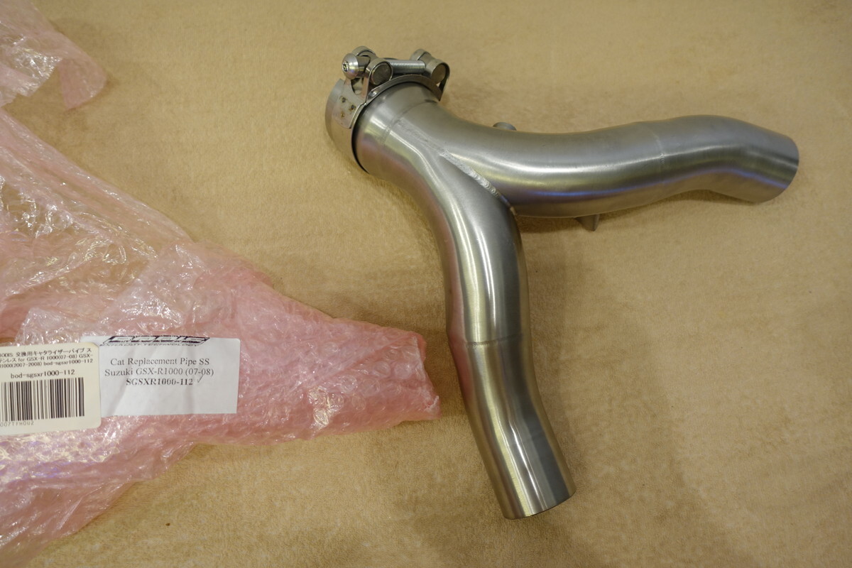 BODIS GSX-R1000 (07-08) 交換用補修用キャタライザーステンレスパイプ K7 K8 2本出し仕様へも ボディス SGSXR1000-112拍卖
