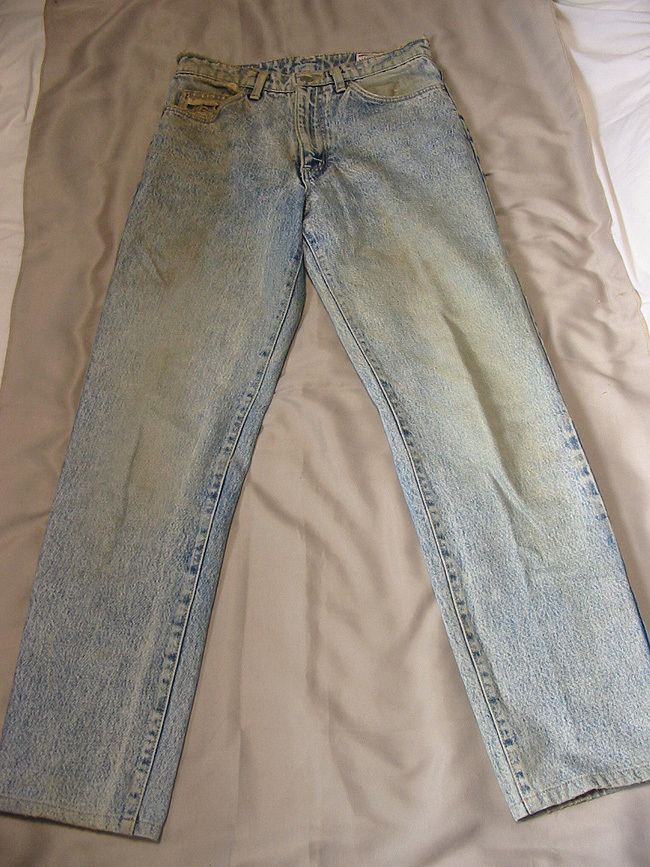 ★古着 Wrangler (ラングラー) ダメージ・色落ち・スリムジーンズ W29 Used品拍卖