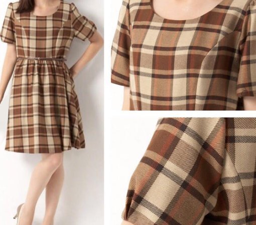 新品 定価12960円 CLEAR IMPRESSION クリアインプレッション 合皮ベルト付き チェック ワンピース拍卖