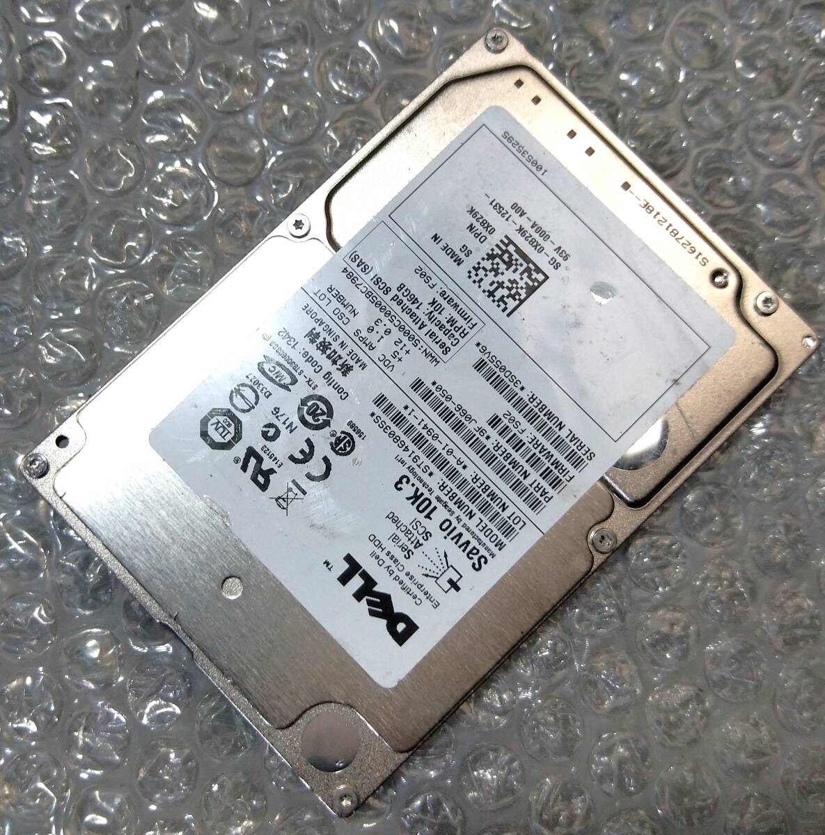【中古パーツ】 2.5イン DELL ST9146003SS 10K.3 SAS 146GB HDD 正常品 1台■ SAS 2524拍卖