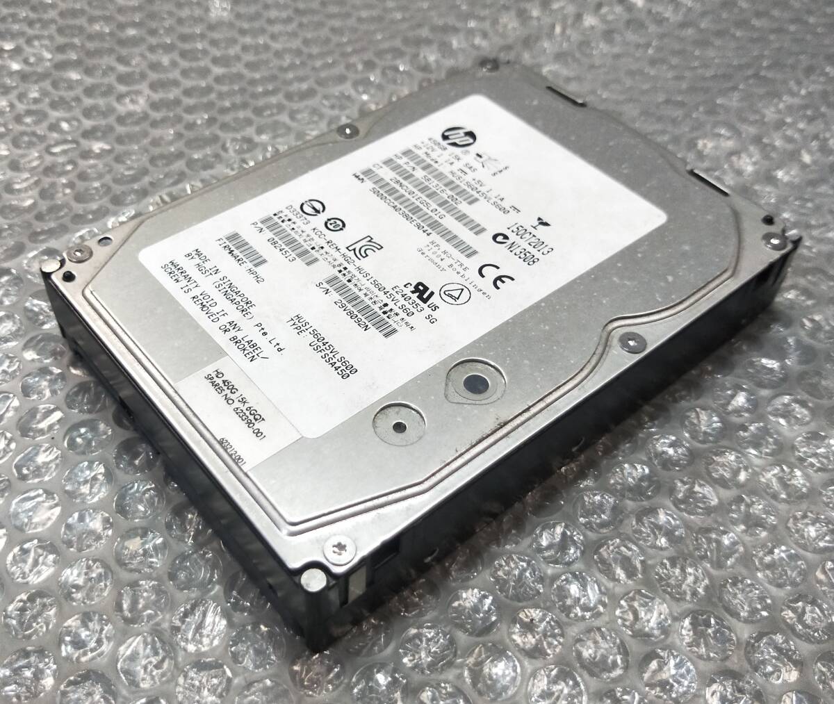 【中古パーツ】 3.5インチ HP HUS156045VLS600 15K SAS 450GB HDD 正常品 1台■ SAS 2114拍卖
