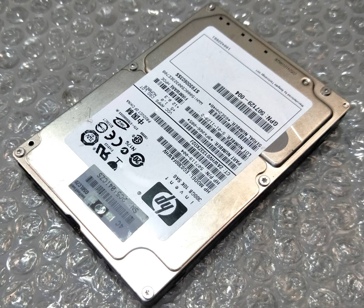 【中古パーツ】 2.5インチ HP EG0300FAWHV SAS 300GB HDD 正常品 1台■ SAS 2654拍卖