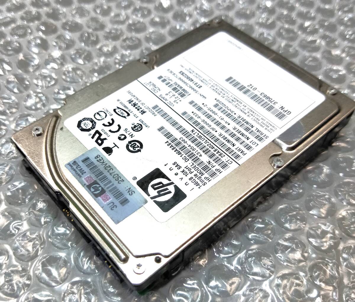 【中古パーツ】 2.5インチ HP EG146ABAB4 10K SAS 146GB HDD 正常品 1台■ SAS 2229拍卖