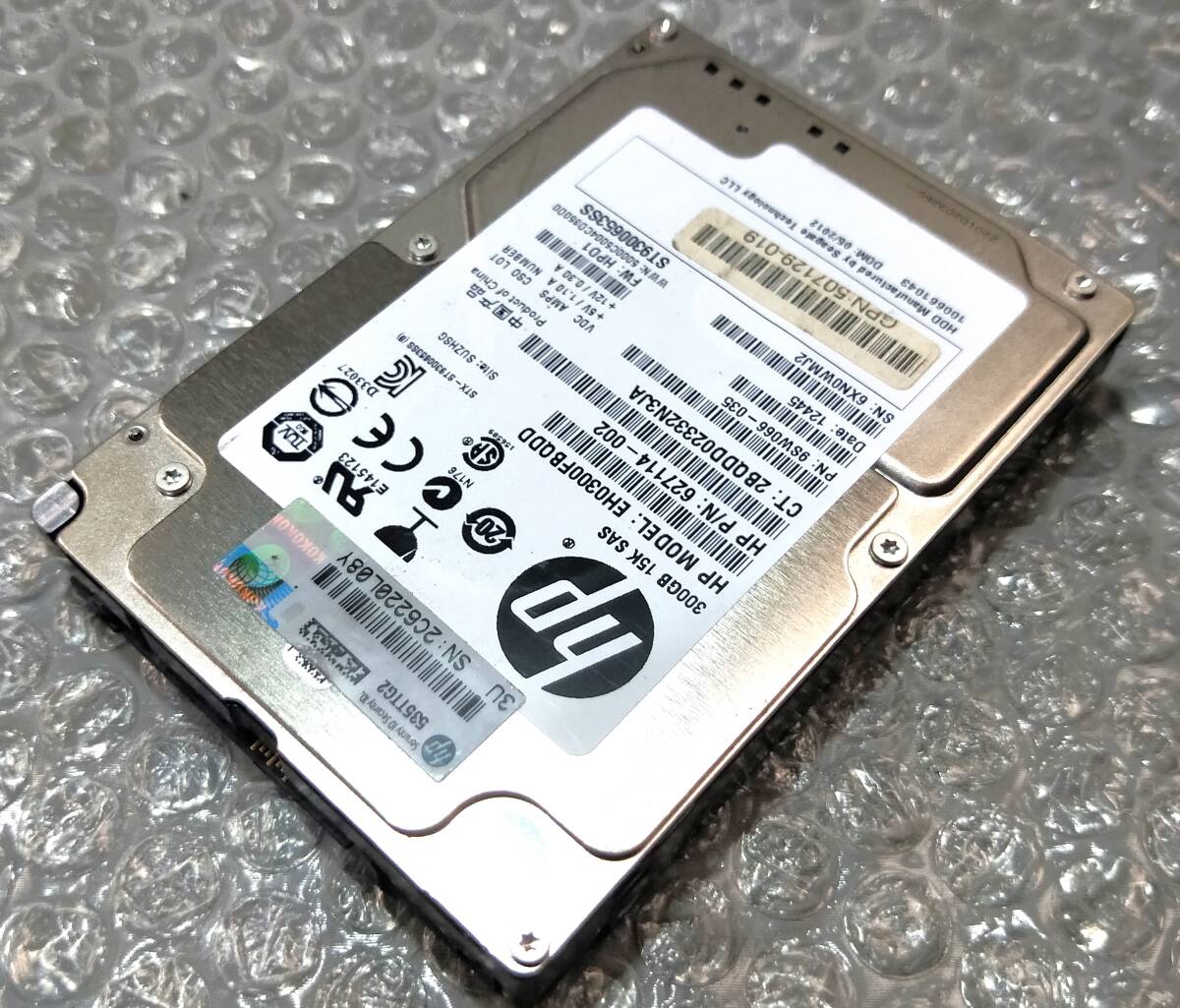 【中古パーツ】 2.5インチ HP EH0300FBQDD 15K SAS 300GB HDD 正常品 1台■ SAS 2627拍卖