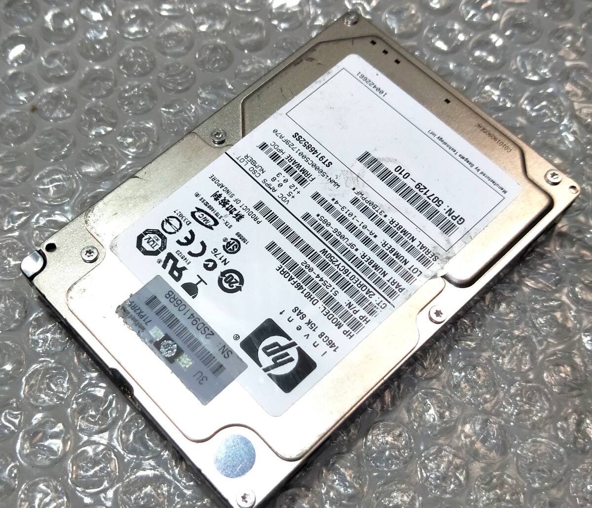 【中古パーツ】 2.5インチ HP DH0146FAQRE 15K SAS 146GB HDD 正常品 1台■ SAS 2491拍卖