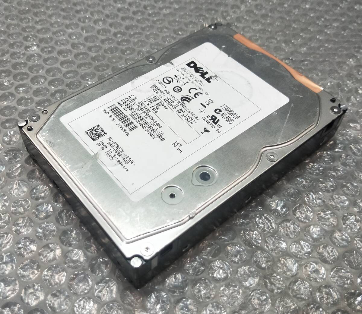 【中古パーツ】 3.5インチ DELL HGS-HUS156045VLS60(B) 15K SAS 450GB HDD 正常品 1台■ SAS 2139拍卖