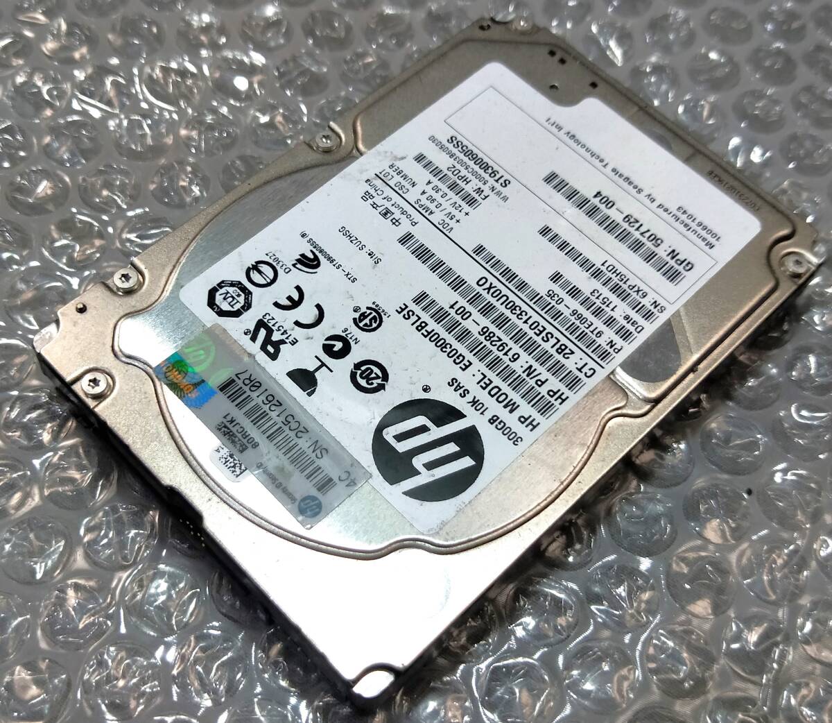 【中古パーツ】 2.5インチ HP EG0300FBLSE 10K SAS 300GB HDD 正常品 1台■ SAS 2204拍卖