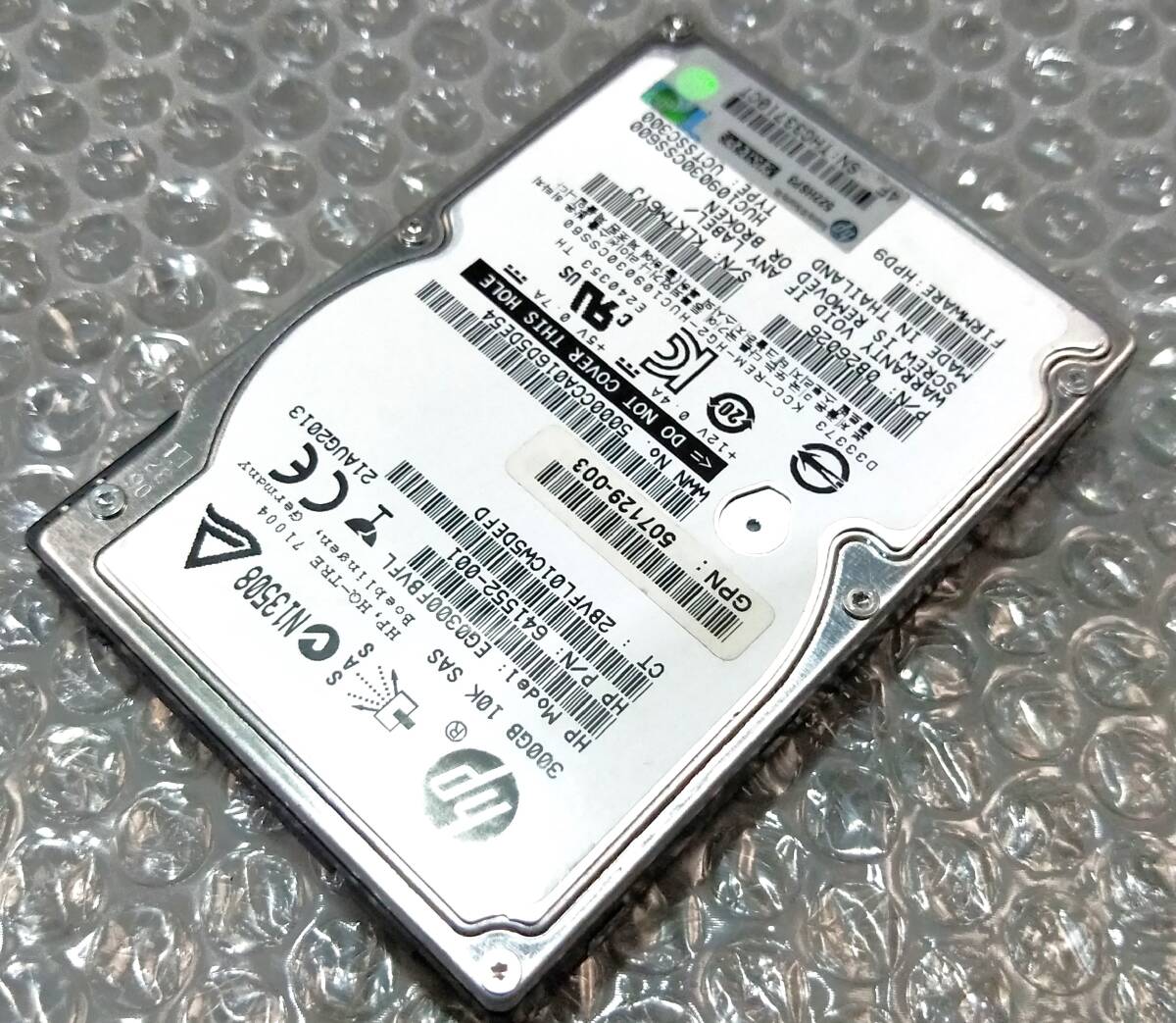 【中古パーツ】 2.5インチ HP EG0300FBVFL 10K SAS 300GB HDD 正常品 1台■ SAS 2370拍卖