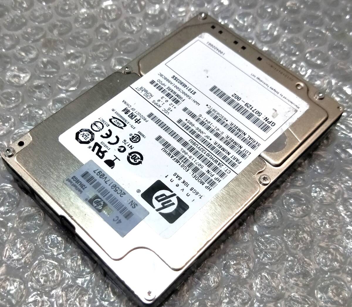 【中古パーツ】 2.5インチ HP EG0146FAWHU 15K SAS 146GB HDD 正常品 1台■ SAS 2640拍卖