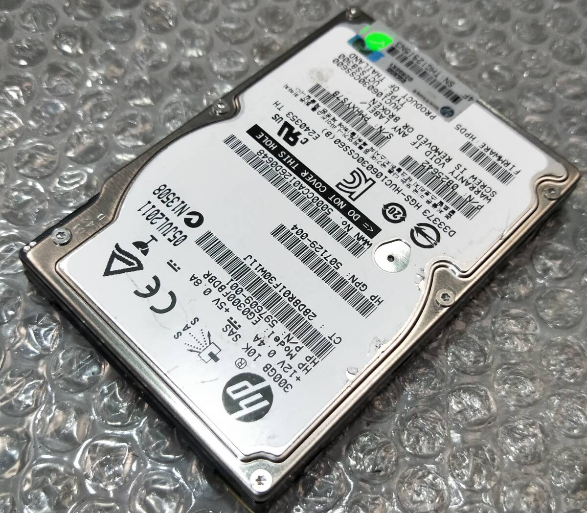 【中古パーツ】 2.5イン HP EG0300FBDBR 10K SAS 300GB HDD 正常品 1台■ SAS 2582拍卖