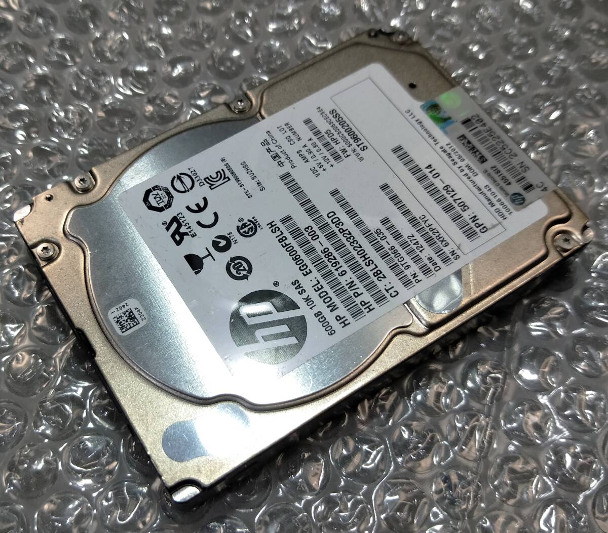 【中古パーツ】 2.5インチ HP EG0600FBLSH 10K SAS 600GB HDD 正常品 1台■ SAS 2166拍卖