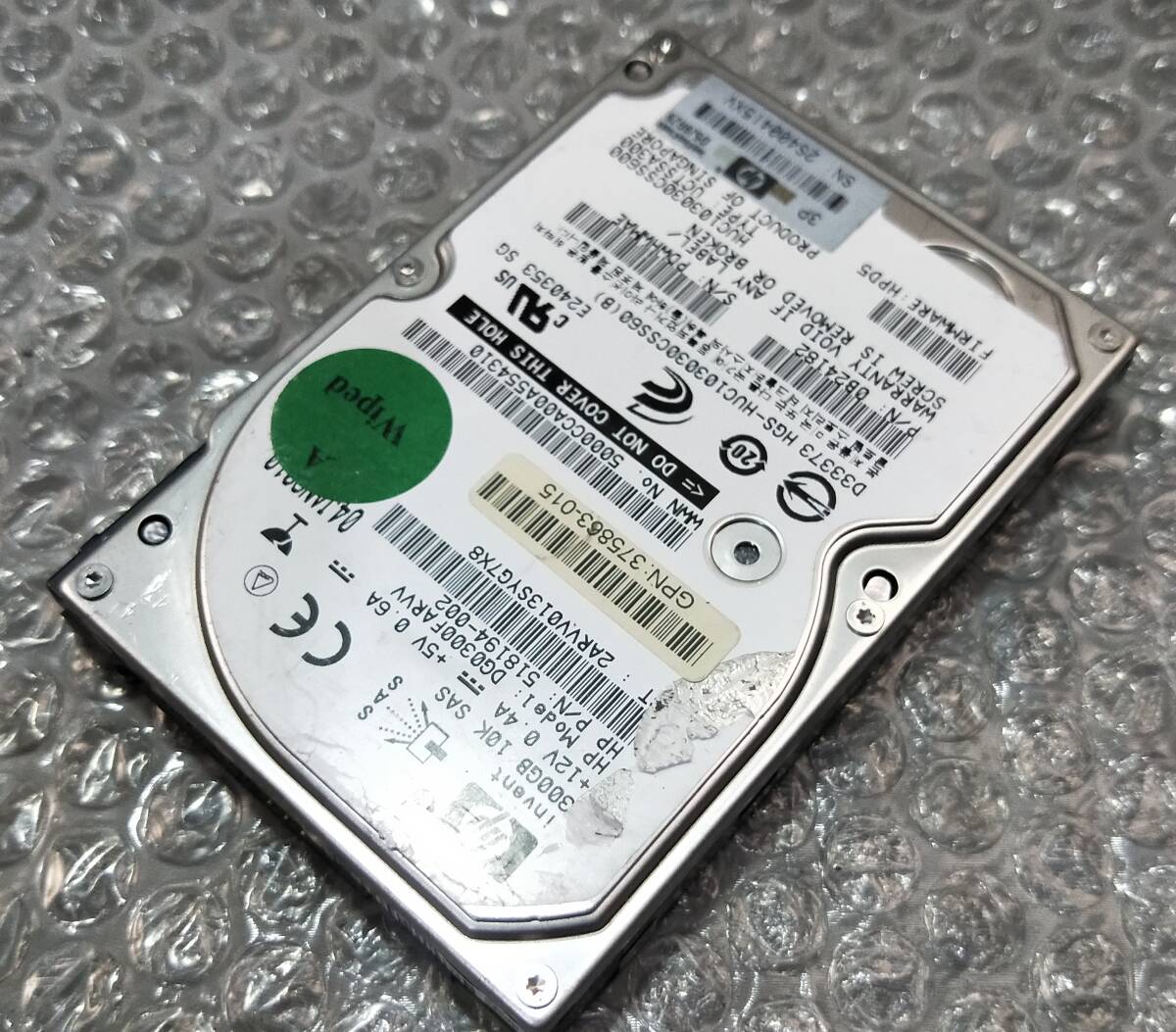 【中古パーツ】 2.5イン HP DG0300FARVV 15K SAS 300GB HDD 正常品 1台■ SAS 2585拍卖