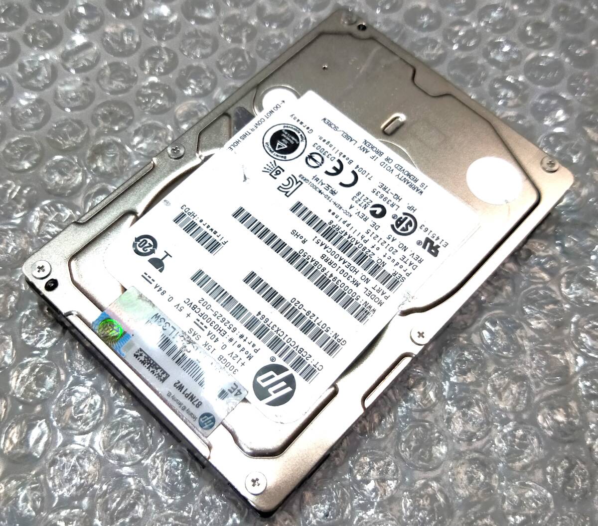 【中古パーツ】 2.5イン HP EH0300FCBVC 15K SAS 300GB HDD 正常品 1台■ SAS 2594拍卖