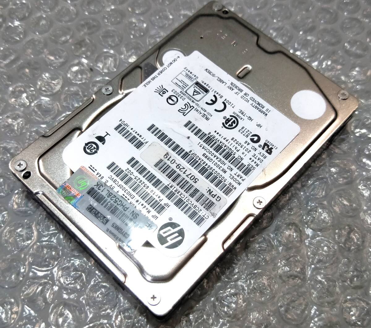 【中古パーツ】 2.5イン HP MK3001GRRB SAS 300GB HDD 正常品 1台■ SAS 2589拍卖