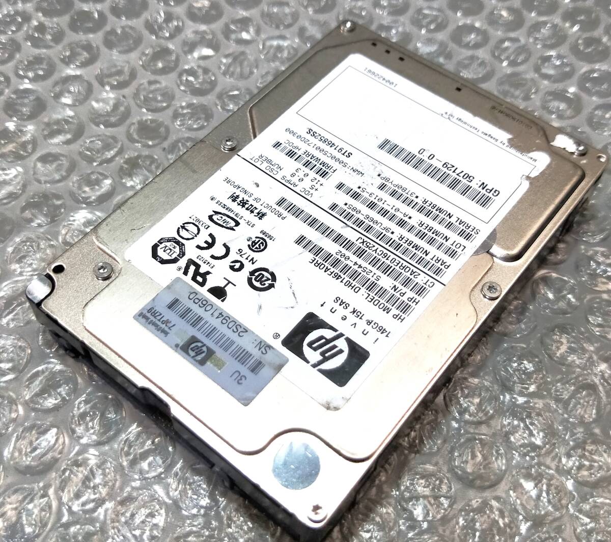【中古パーツ】 2.5イン HP DH0146FAQRE 15K SAS 146GB HDD 正常品 1台■ SAS 2576拍卖