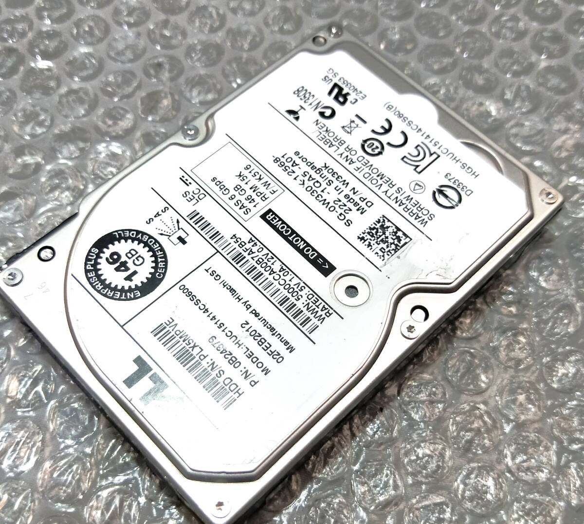 【中古パーツ】 2.5インチ DELL HUC151414CSS600 10K SAS 146GB HDD 正常品 1台■ SAS 2614拍卖