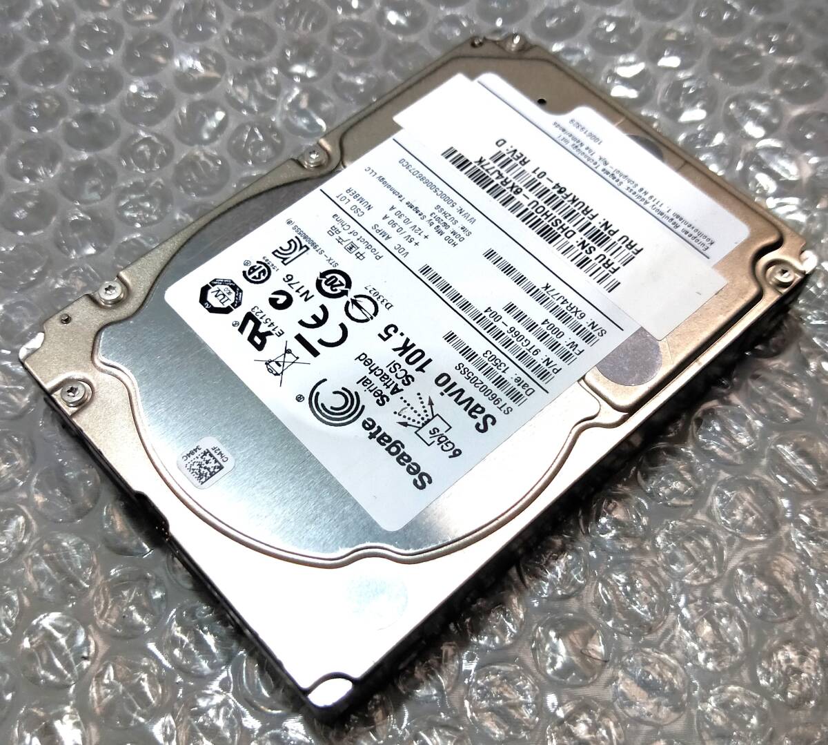 【中古パーツ】 2.5インチ Seagate ST9600205SS 10K.5 SAS 600GB HDD 正常品 1台■ SAS 2396拍卖