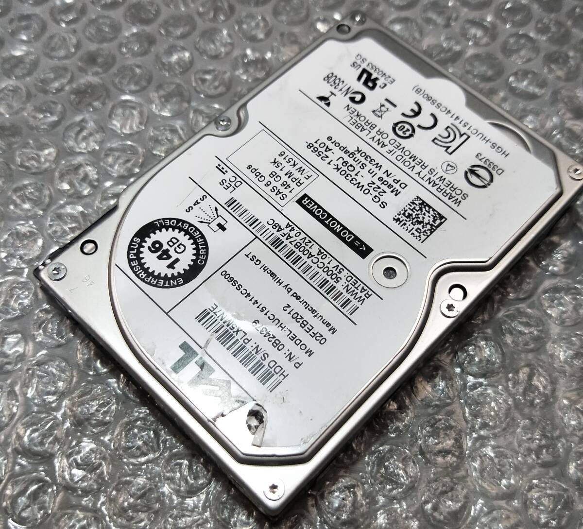 【中古パーツ】 2.5イン DELL HUC151414CSS600 15K SAS 146GB HDD 正常品 1台■ SAS 2584拍卖