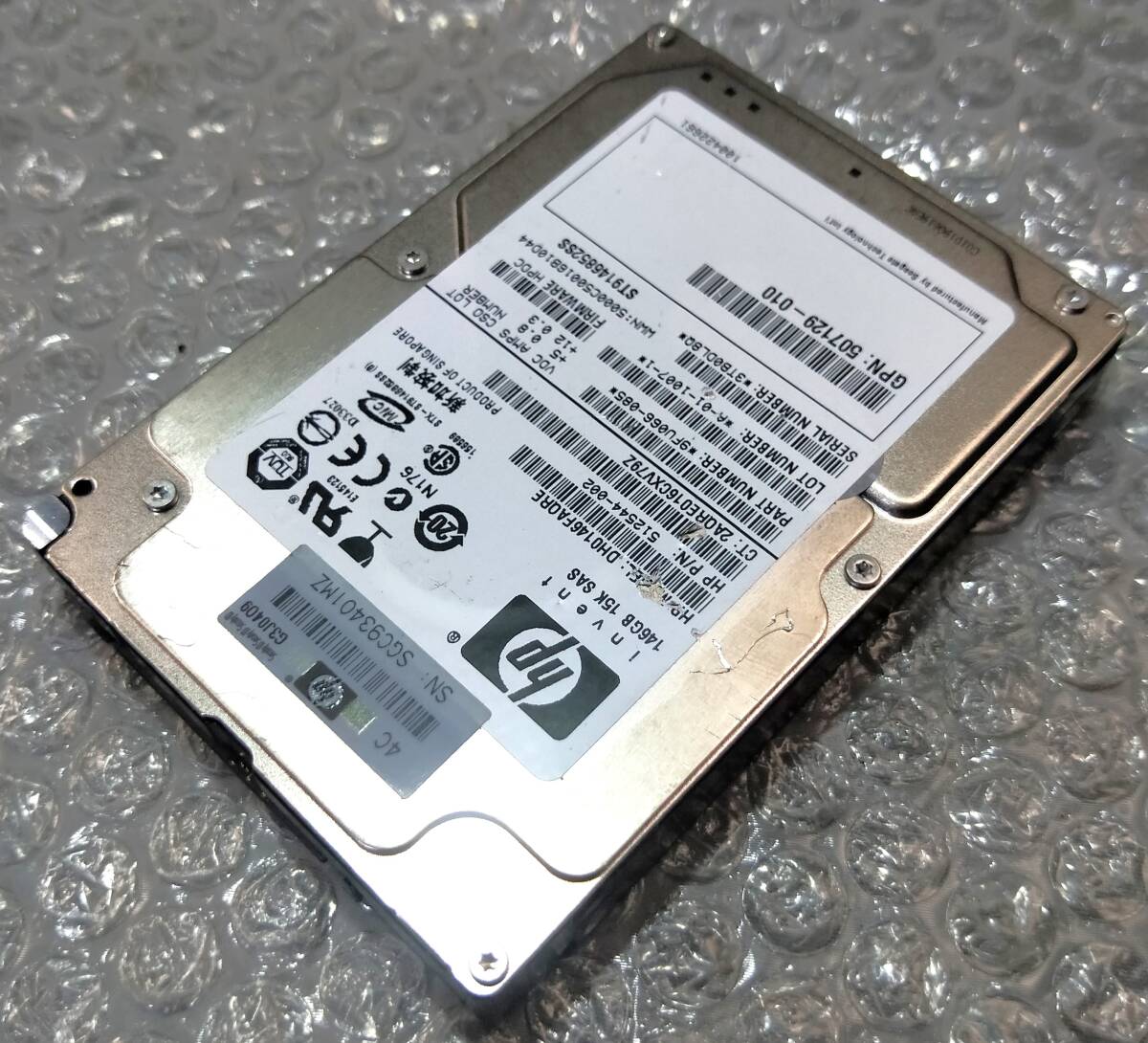 【中古パーツ】 2.5インチ HP DH0146FAQRE 15K SAS 146GB HDD 正常品 1台■ SAS 2641拍卖