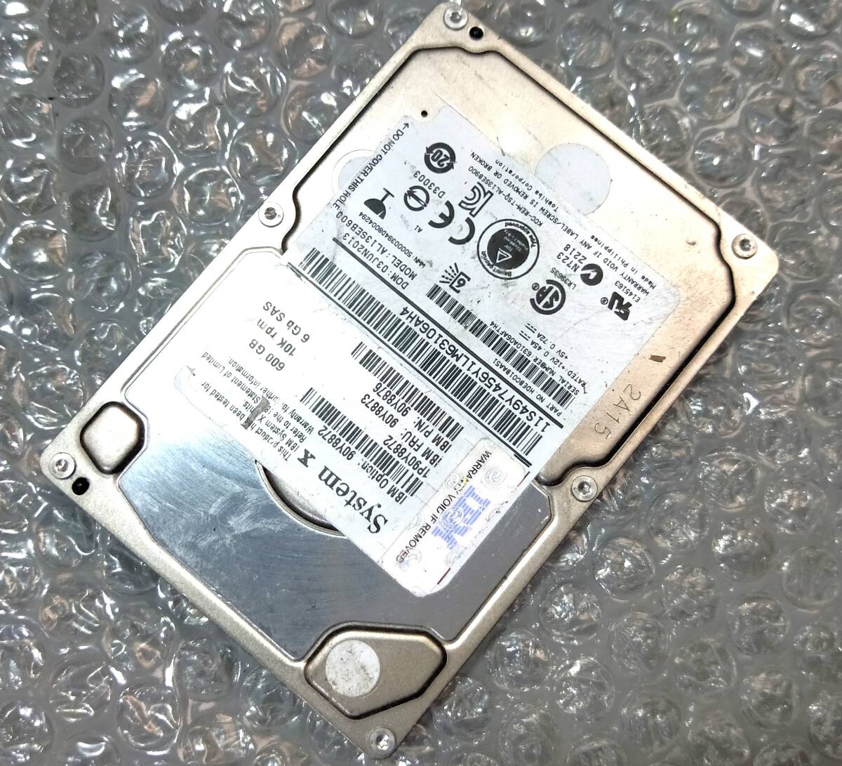 【中古パーツ】 2.5イン System X S AL13SEB600 10K SAS 600GB HDD 正常品 1台■ SAS 2541拍卖