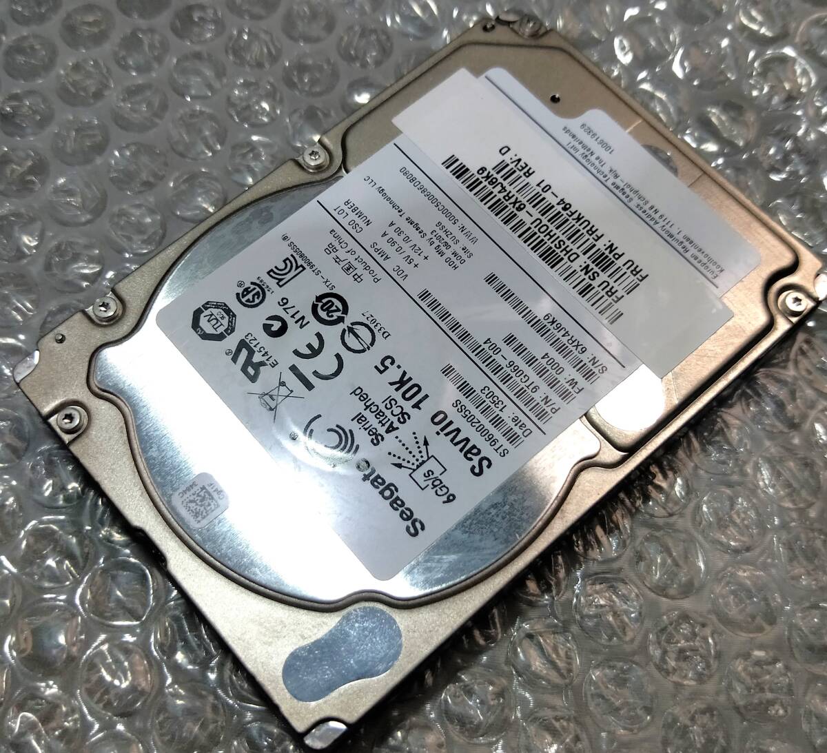 【中古パーツ】 2.5インチ Seagate ST9600205SS 10K.5 SAS 600GB HDD 正常品 1台■ SAS 2381拍卖
