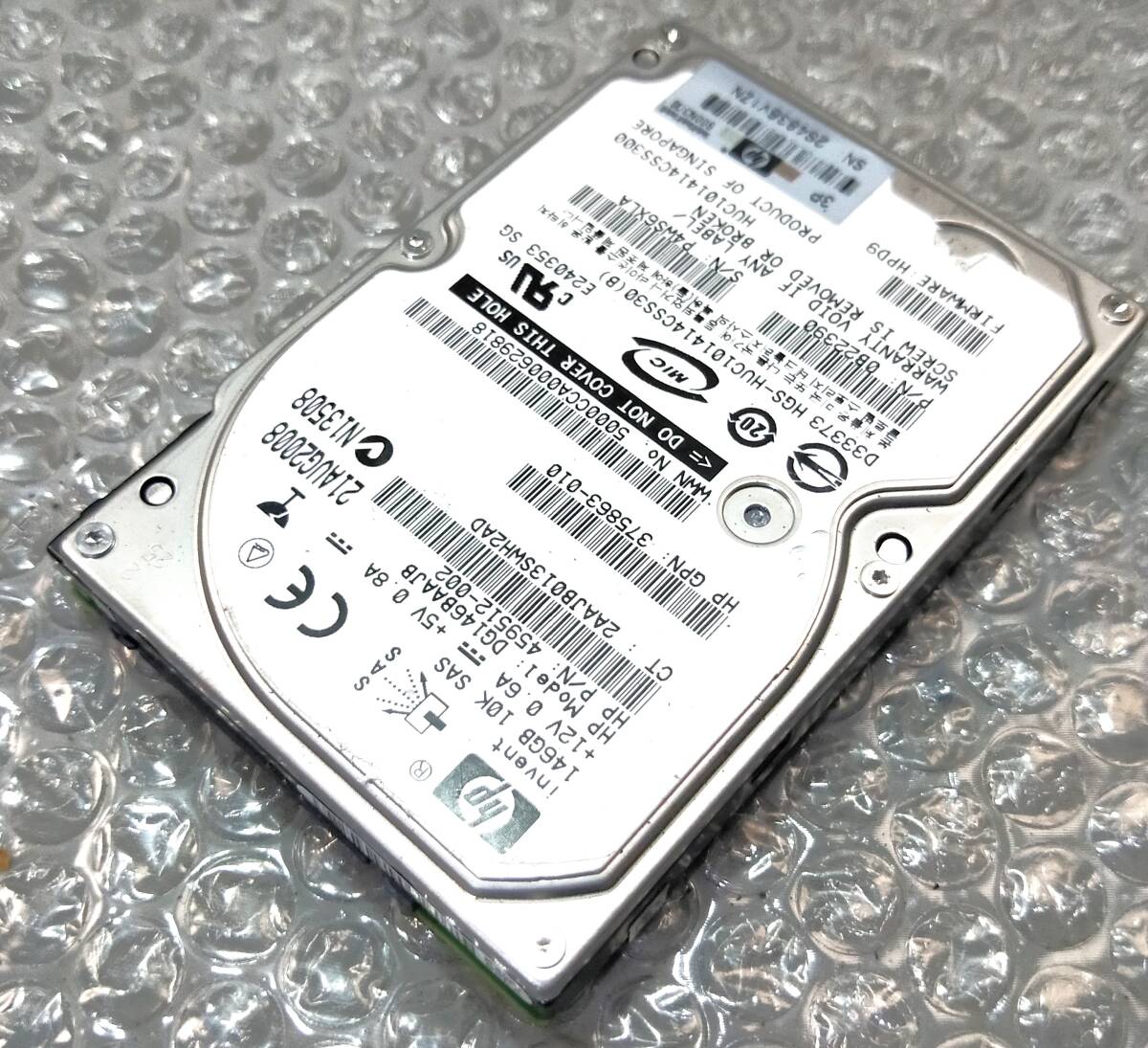 【中古パーツ】 2.5イン HP DG146BAAJB 10K SAS 146GB HDD 正常品 1台■ SAS 2568拍卖