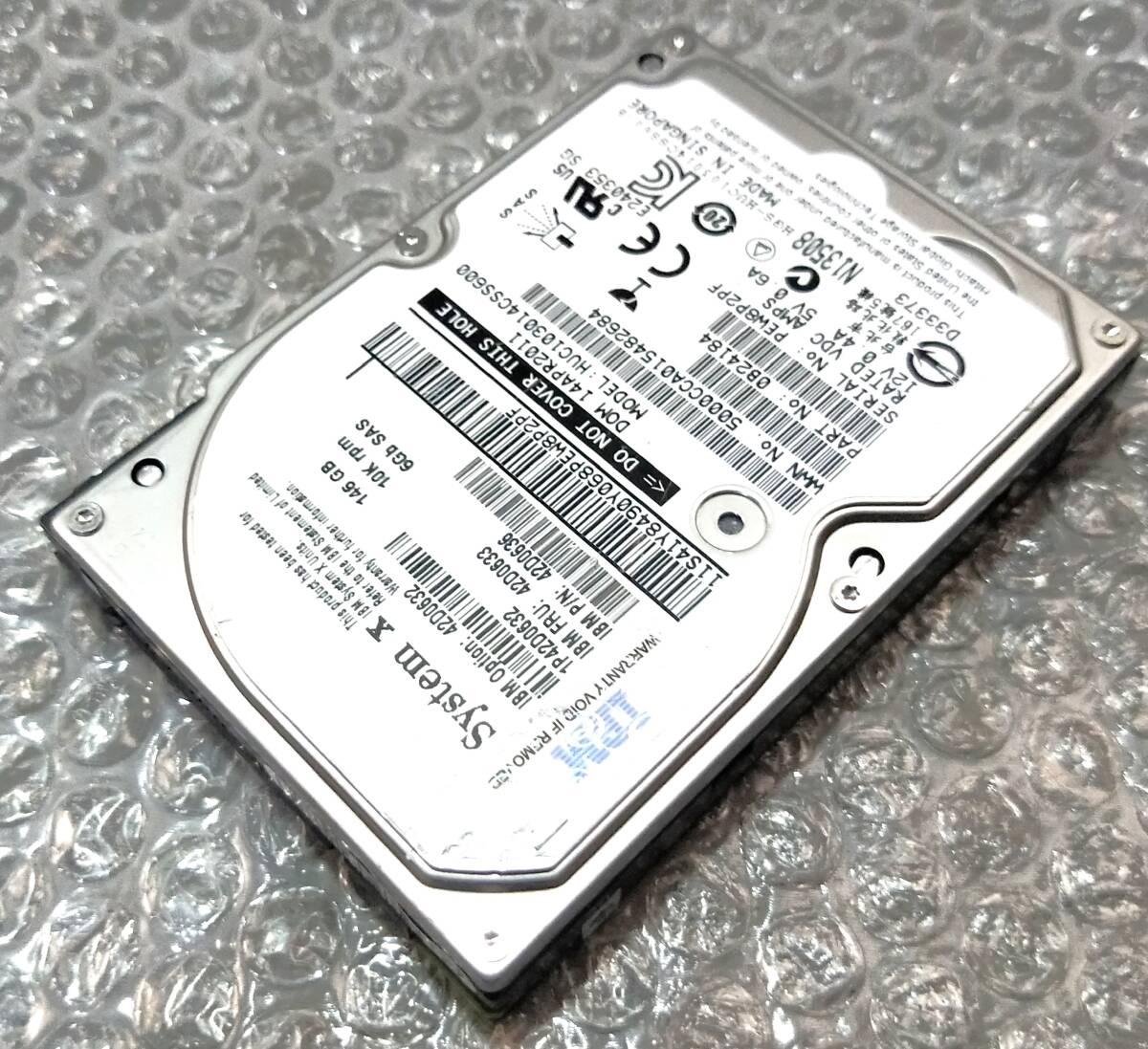 【中古パーツ】 2.5イン System X HUC103014CSS600 10K SAS 146GB HDD 正常品 1台■ SAS 2587拍卖