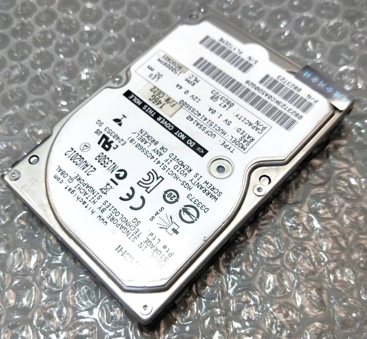 【中古パーツ】 2.5インチ HITACHI HUC151414CSS600 SAS 147GB HDD 正常品 1台■ SAS 2355拍卖