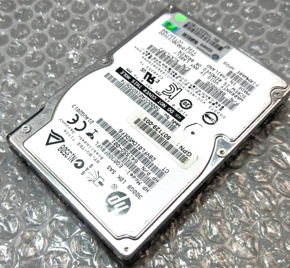 【中古パーツ】 2.5インチ HP EG030FBVFL 10K SAS 300GB HDD 正常品 1台■ SAS 2356拍卖